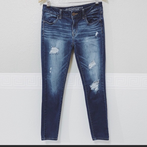 American Eagle Outfitters Denim - AMERICAN EAGLE Distressed Jeggings. Hi Waist US 8